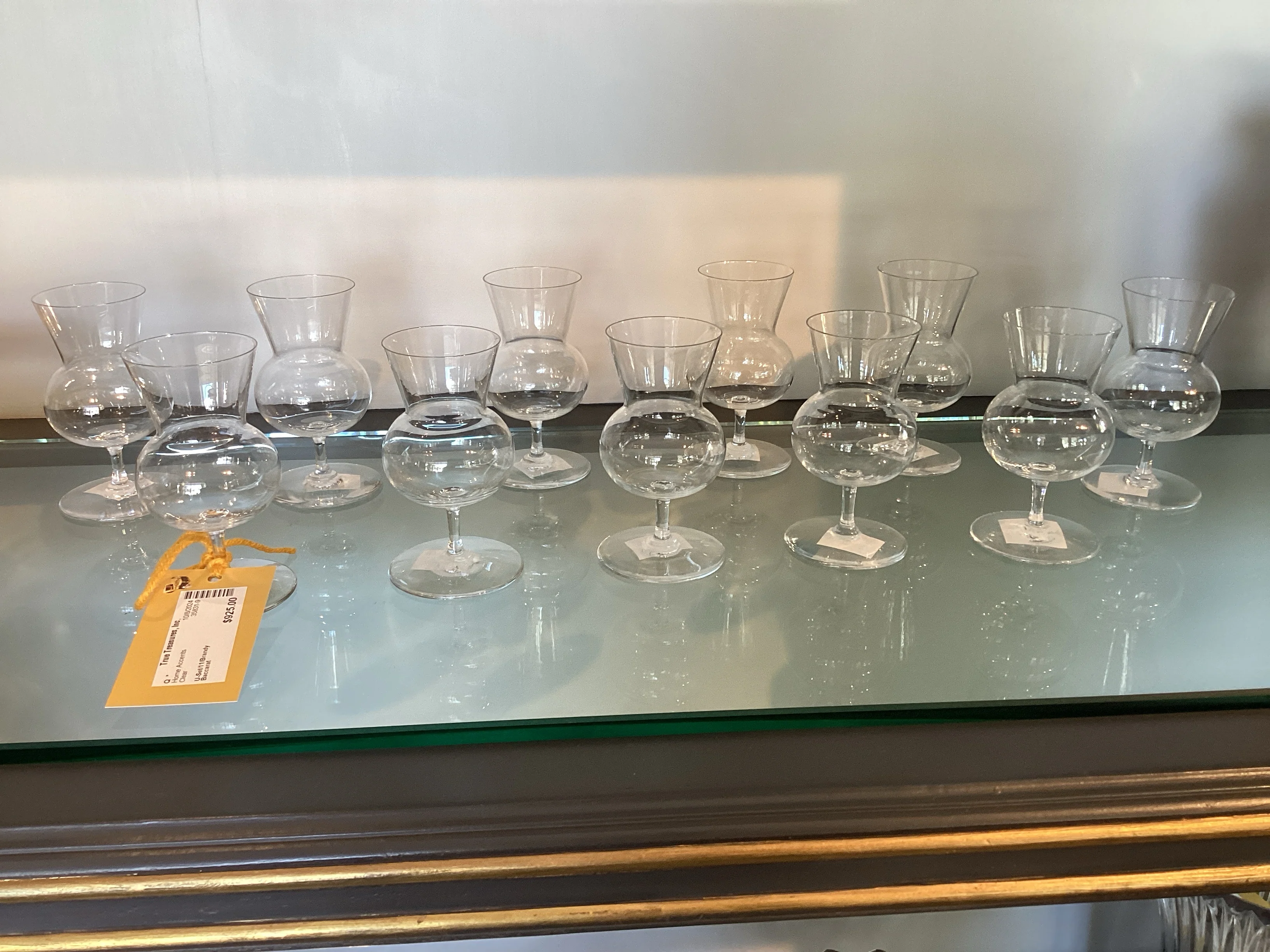 Baccarat Set of Eleven Thistle Brandy Glasses