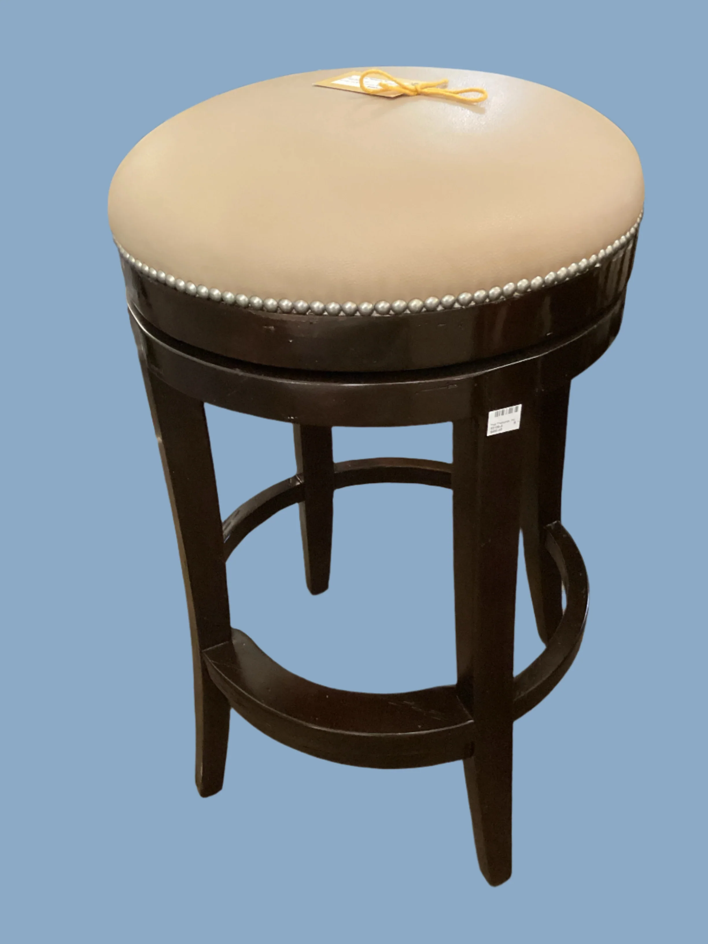 Cream and Brown Counter Stool