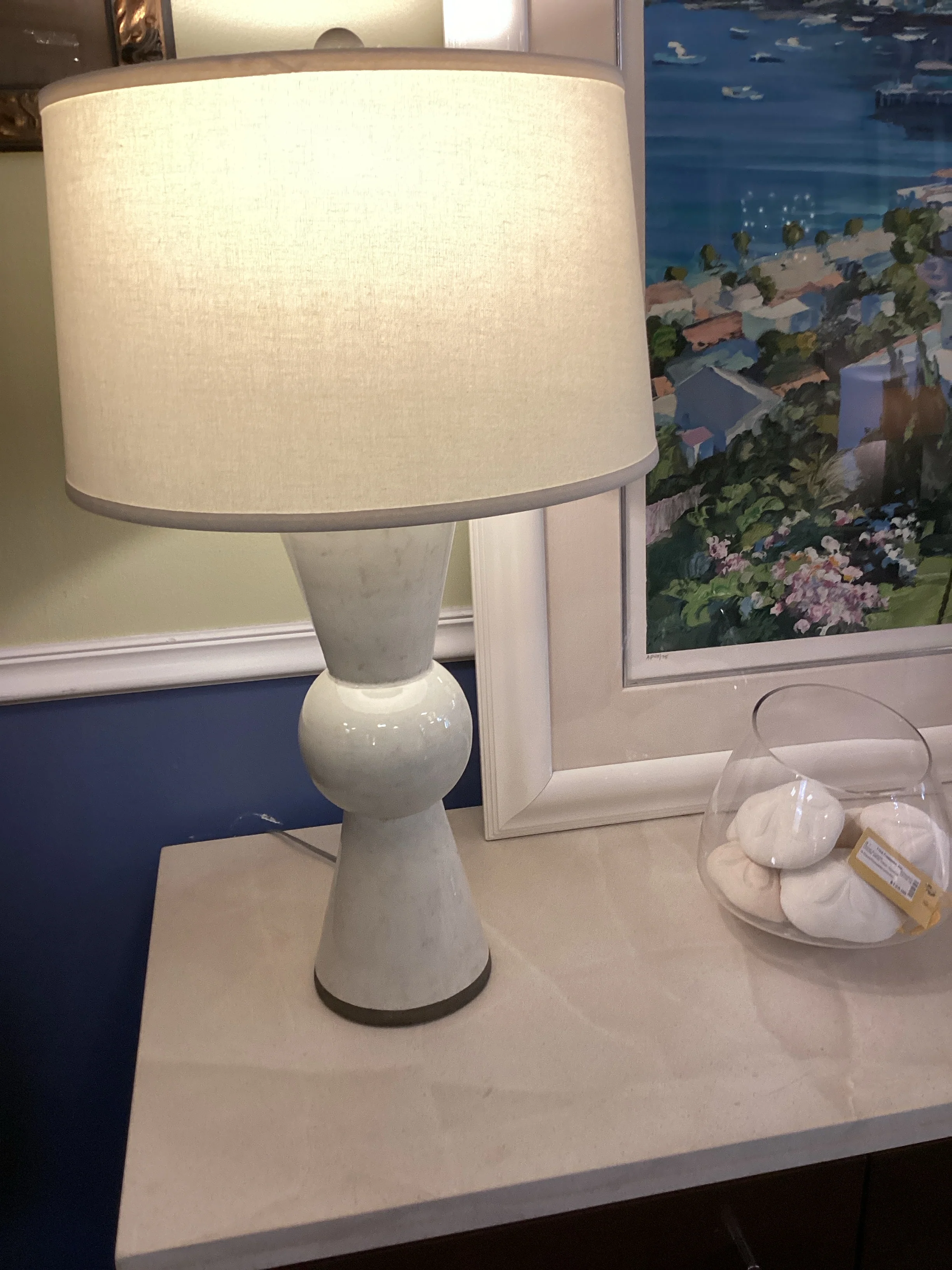 Currey and Co Cream Contemporary Lamp