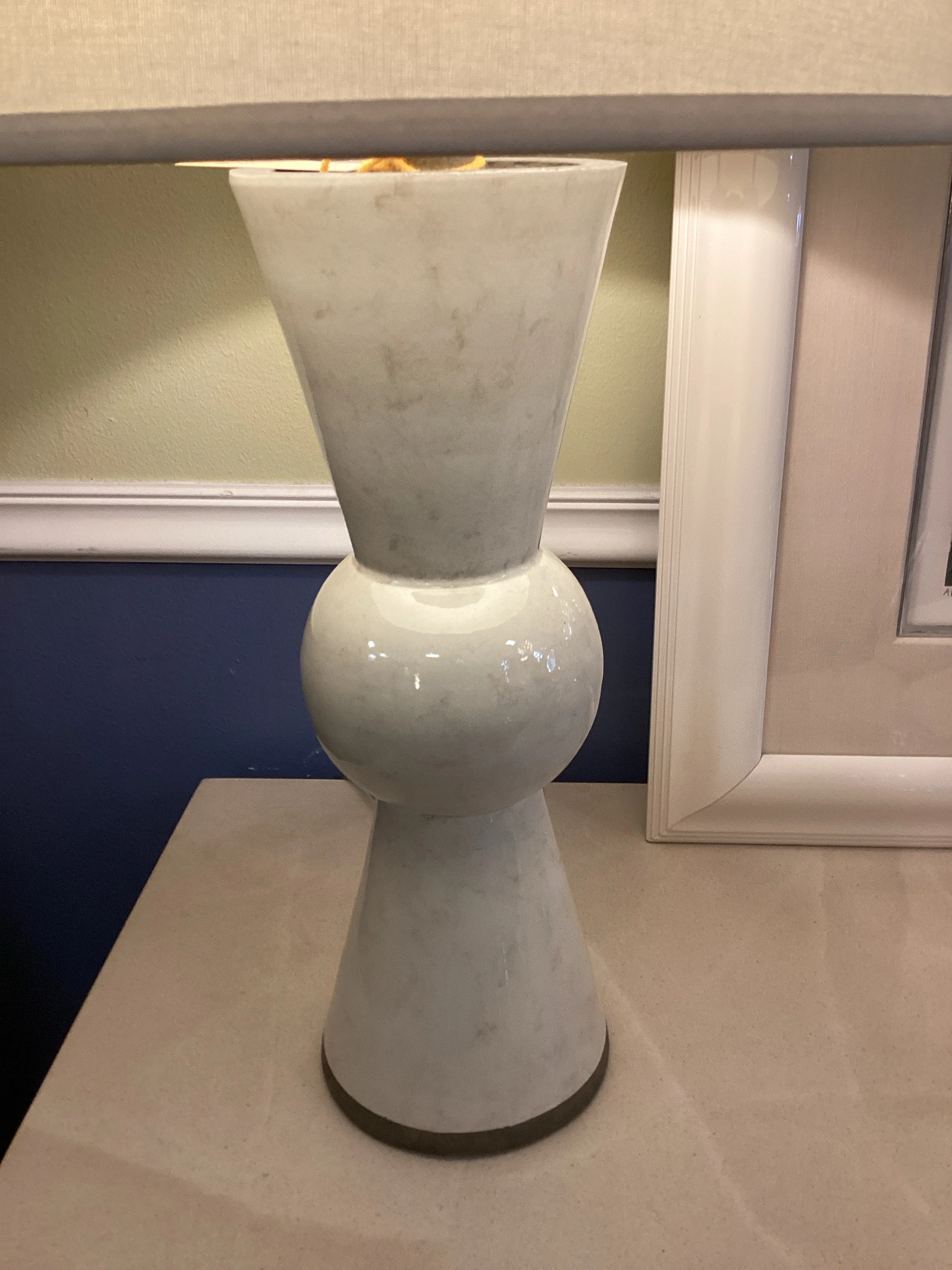 Currey and Co Cream Contemporary Lamp - Image 2