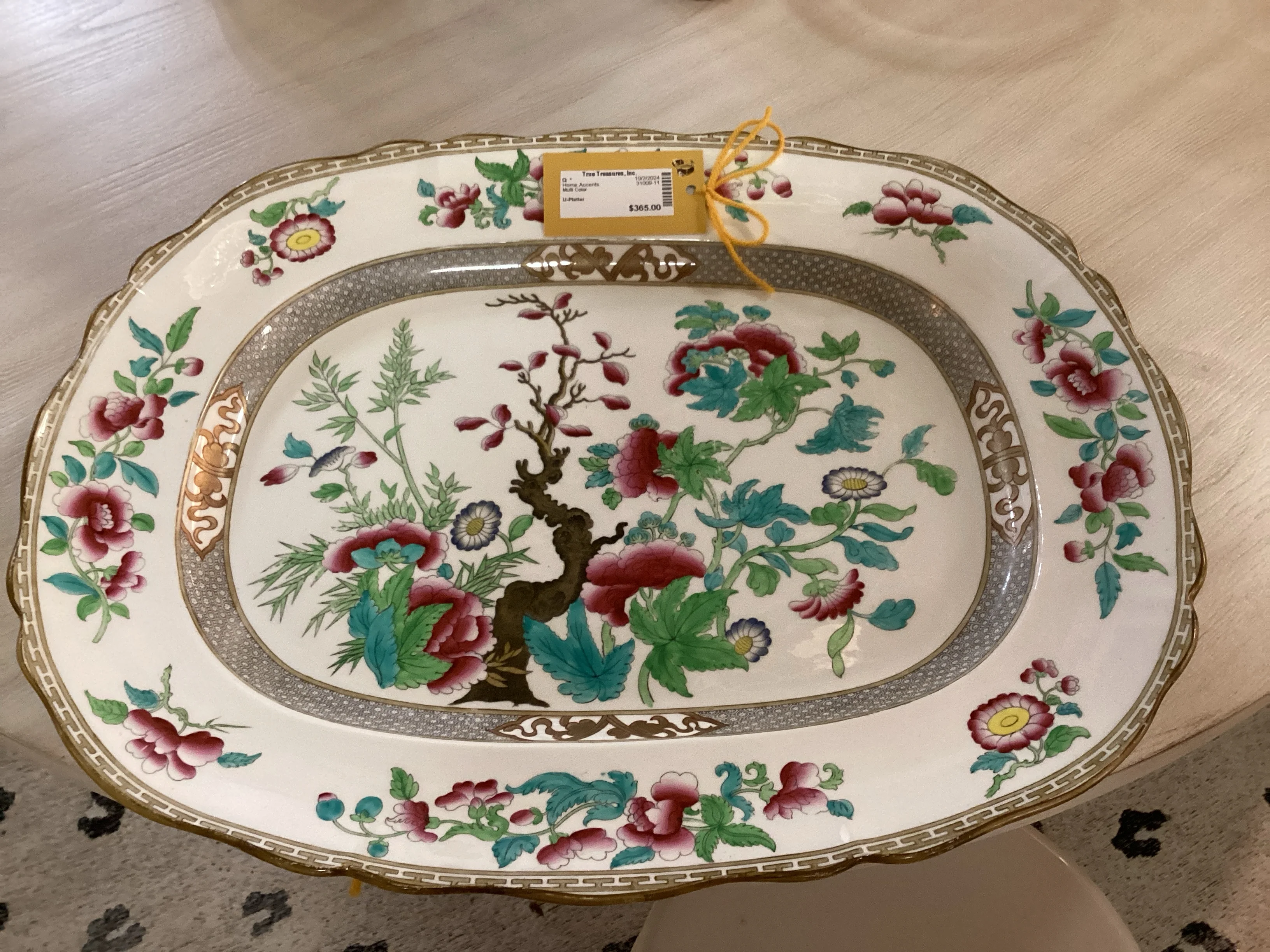 Floral Oval Asian Platter
