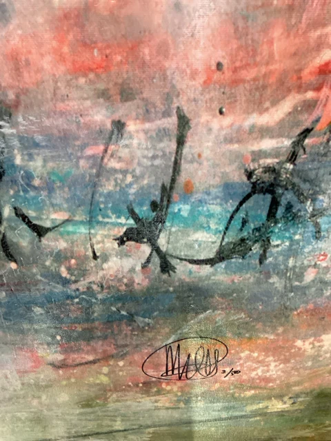Framed Giclee Abstract With Certificate - Image 2