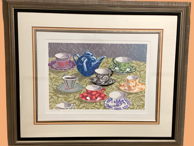 Framed Teacup Litho - Image 2