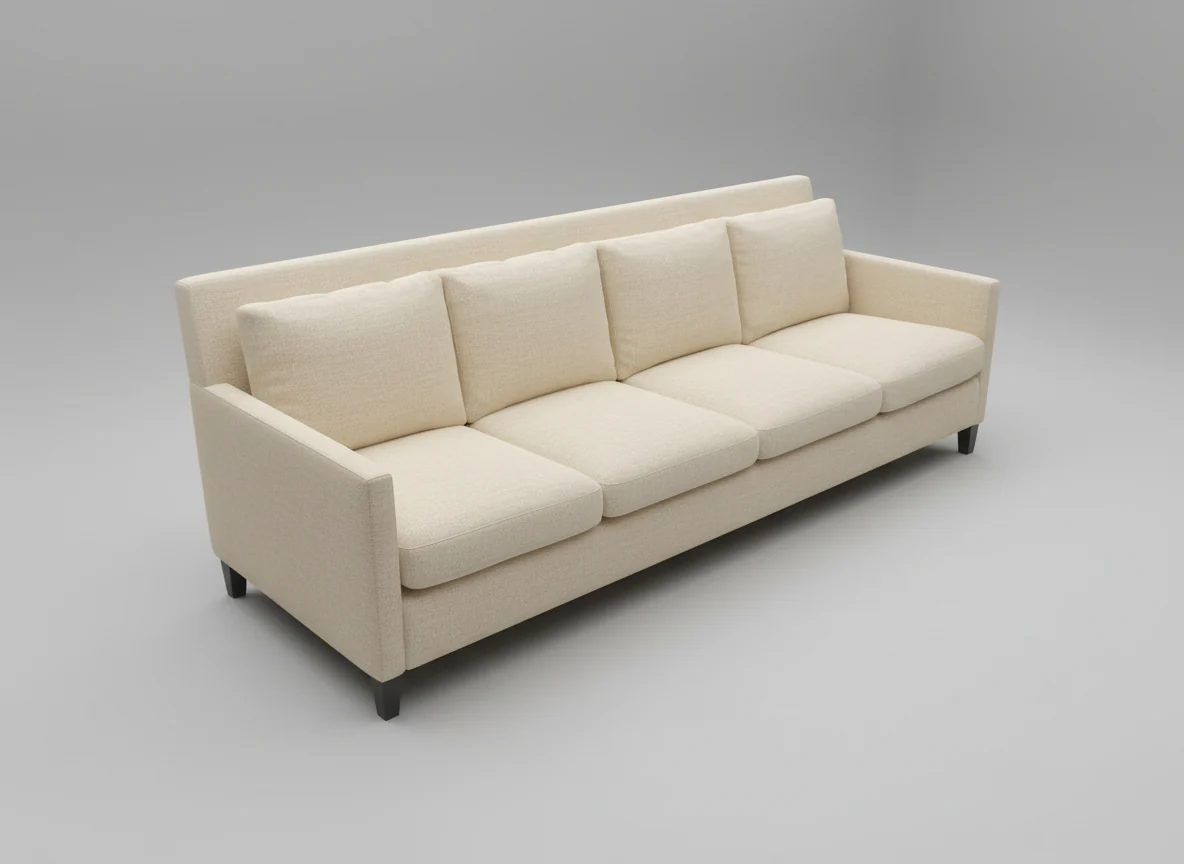 Gold Four Cushion Living Room Sofa