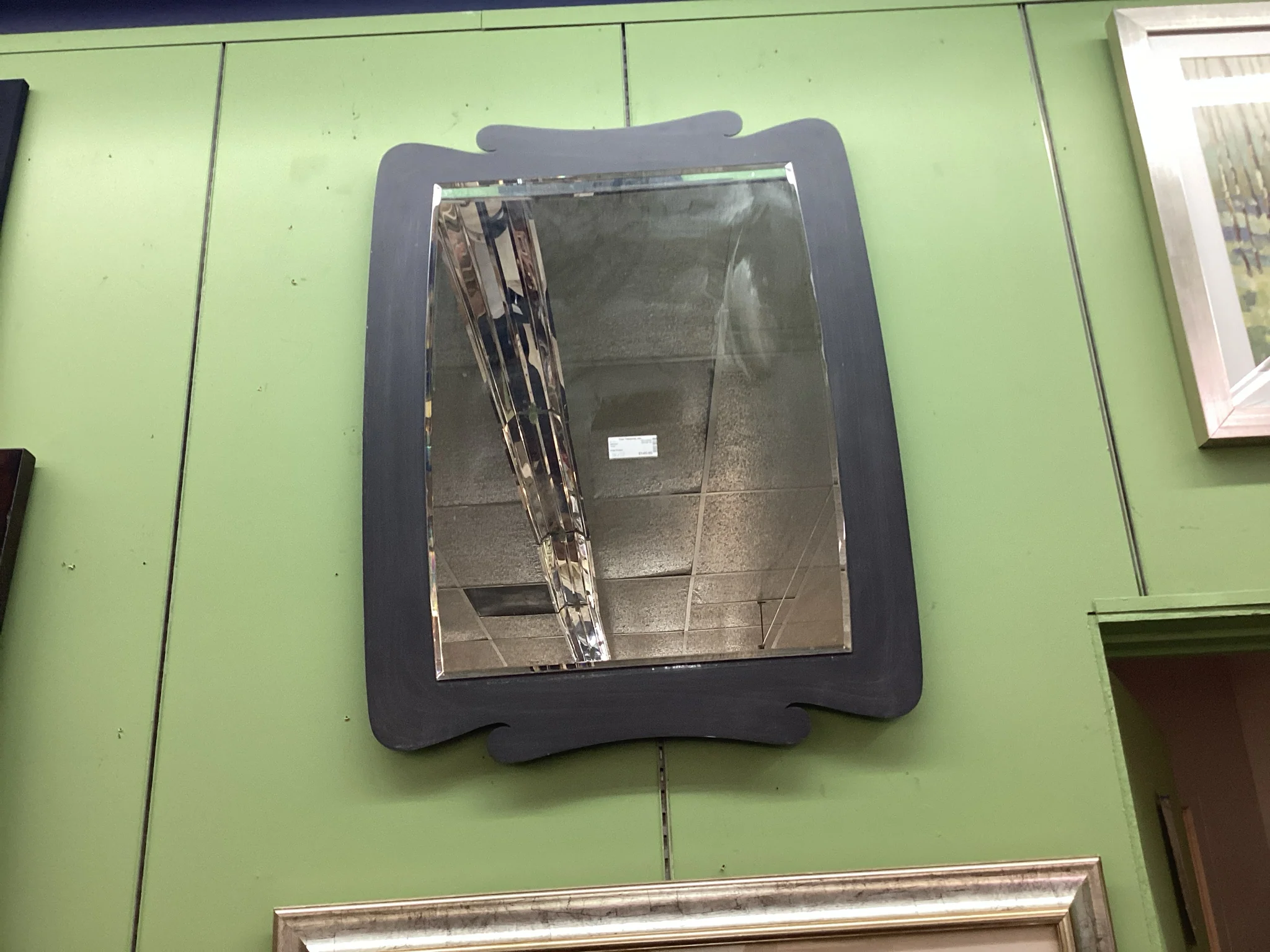 Gray Framed Mirror