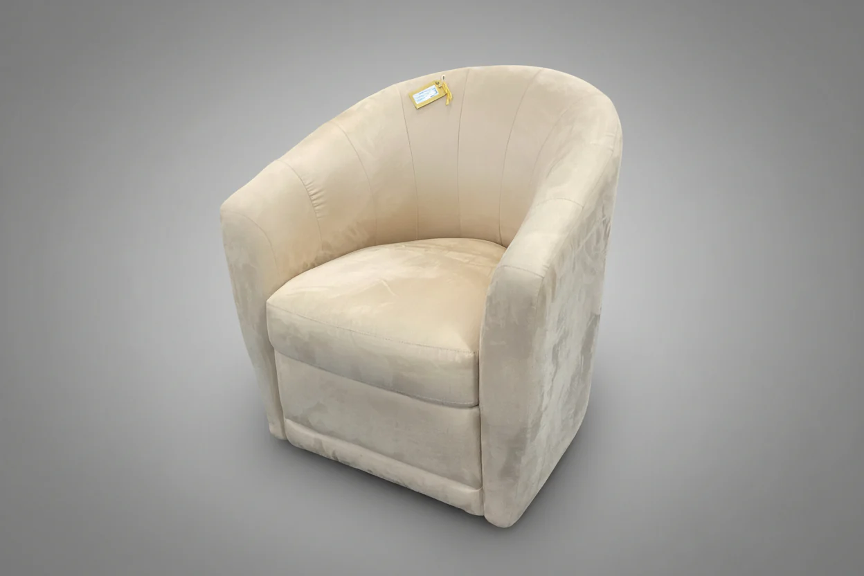 Light Tan Living Room Swivel Chair