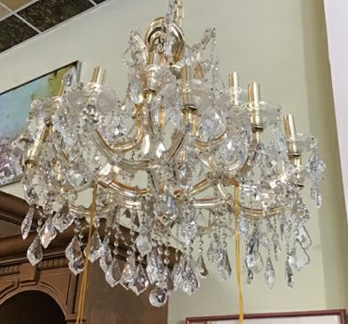Madison Gold & Crystal Chandelier - Image 2
