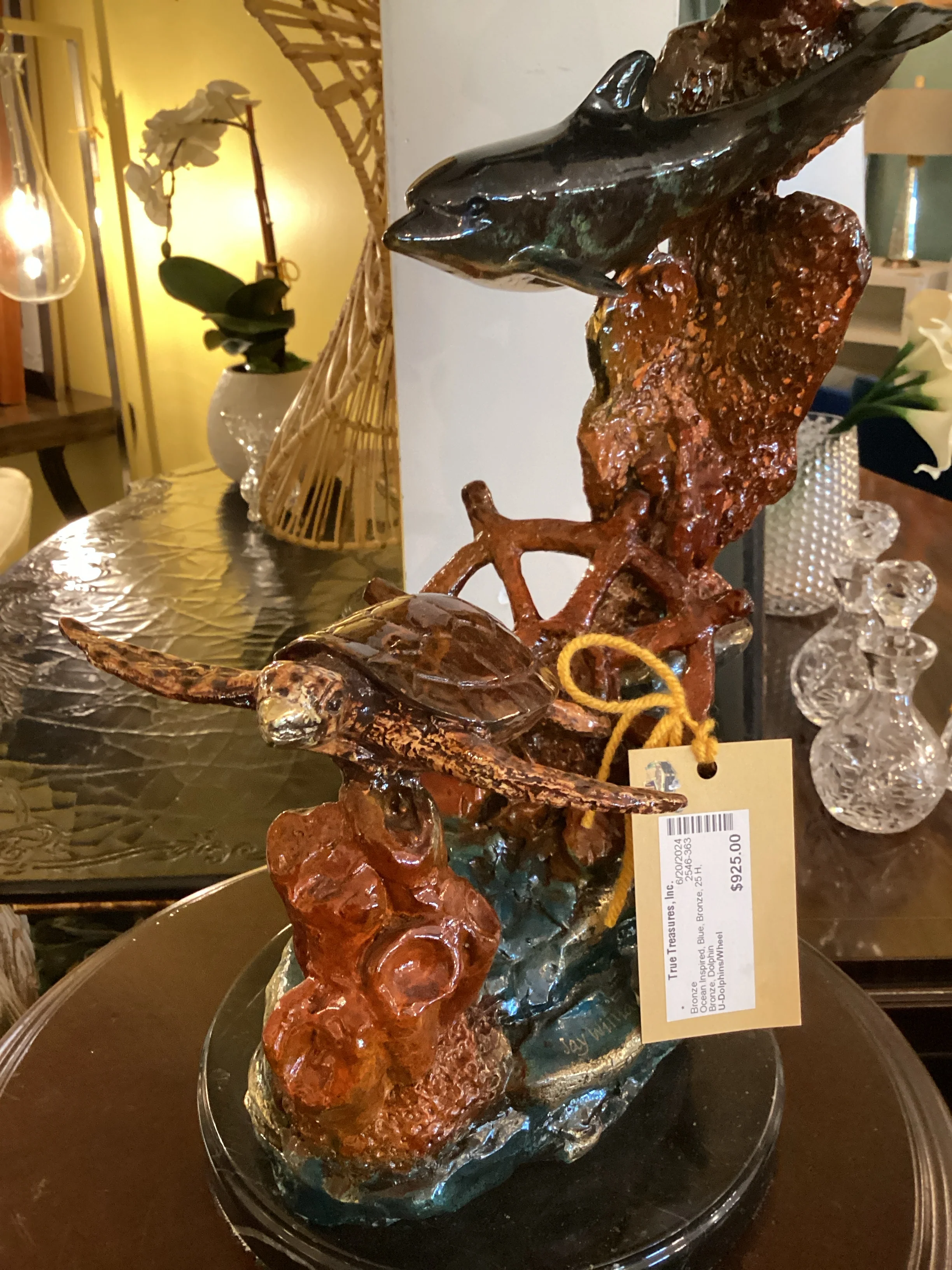 Modern Dolphins With Shipwheel - Image 2
