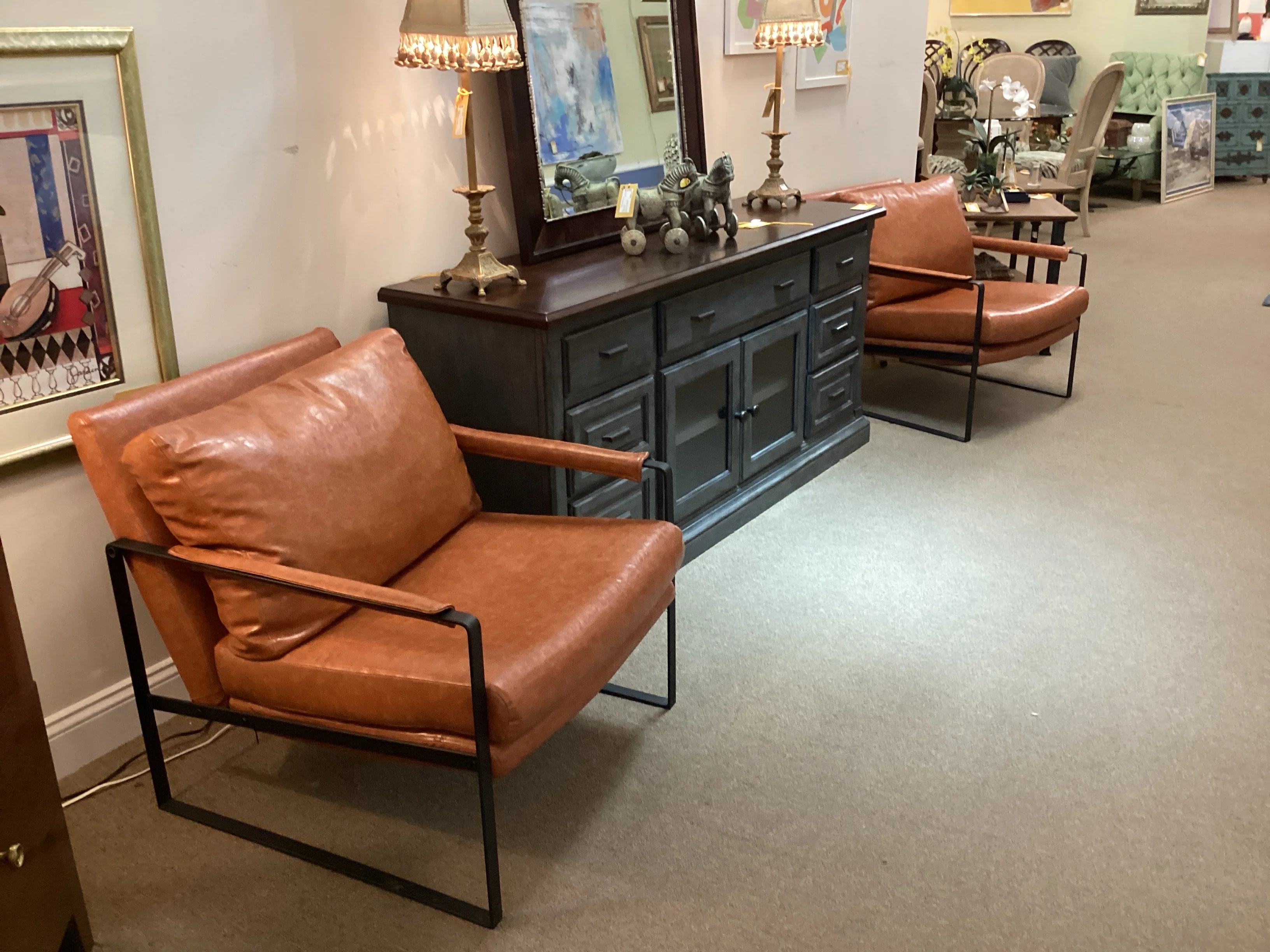 Pair Brown Chairs - Image 2