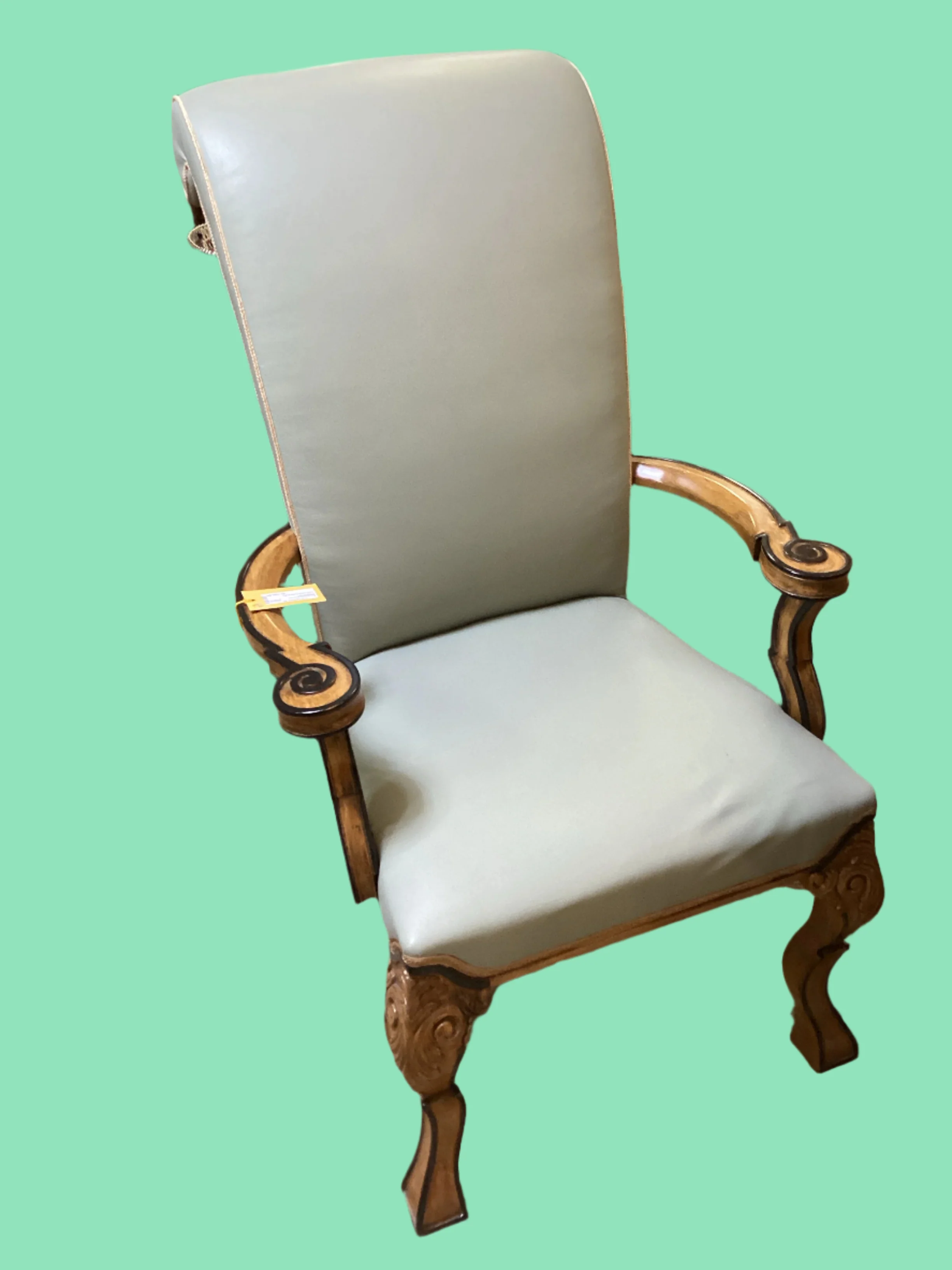 Pair Green Dining Chairs