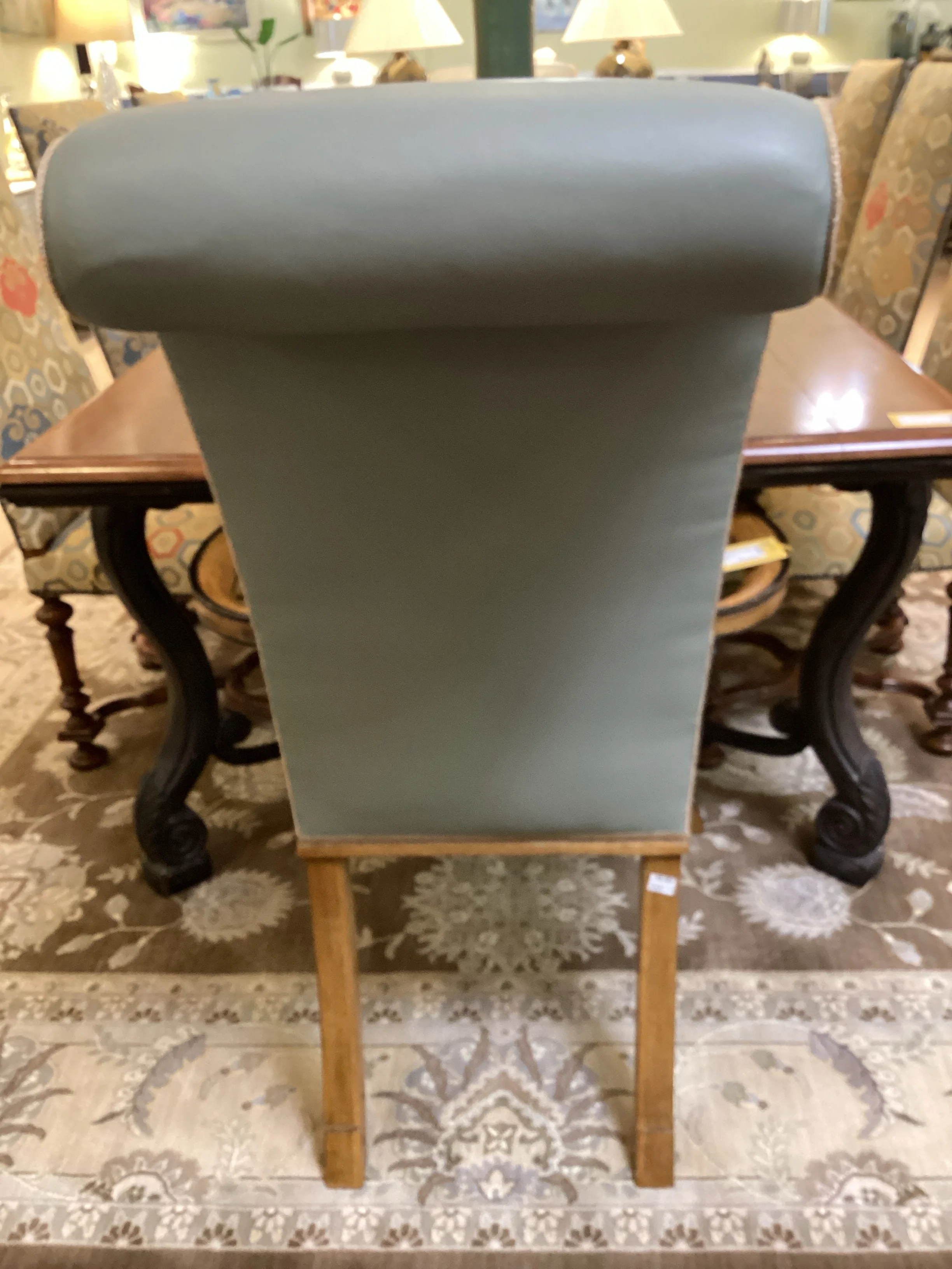 Pair Green Dining Chairs - Image 3