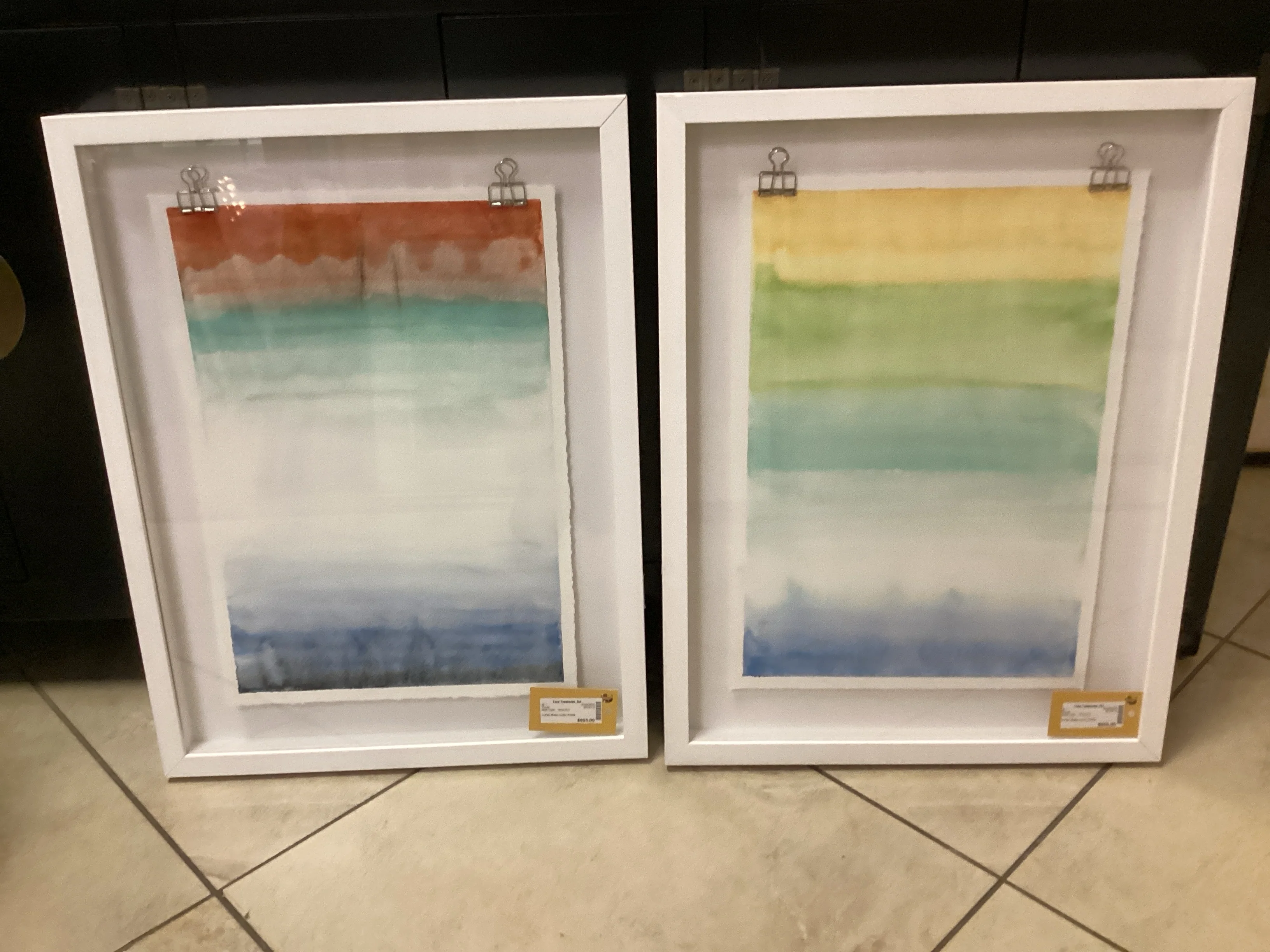 Pair Water Color Prints