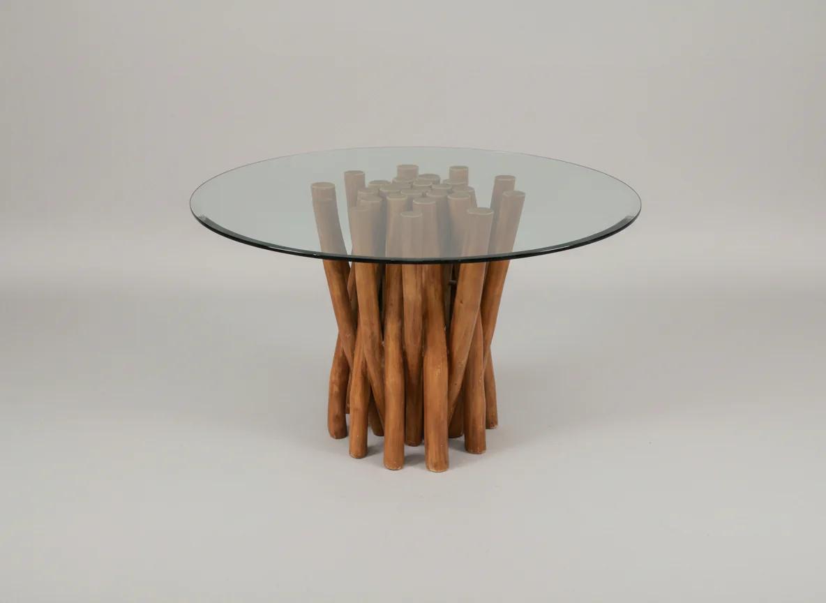 Round Glass Top Table