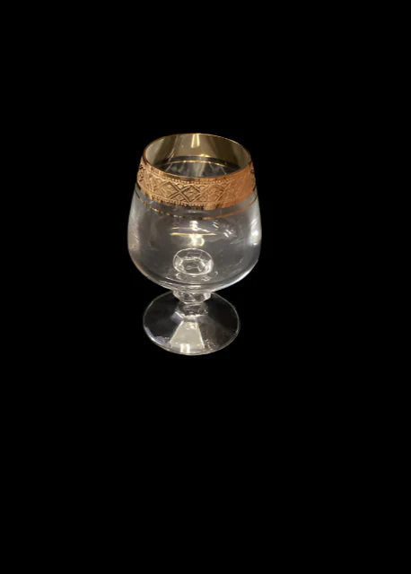 Set/8 Gilt Brandy/Cognac Glasses - Image 2