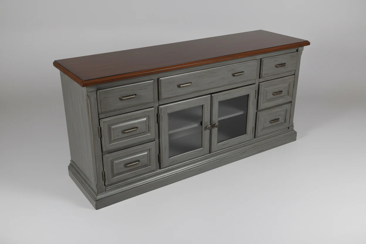 Seven Drawer Two Door Console