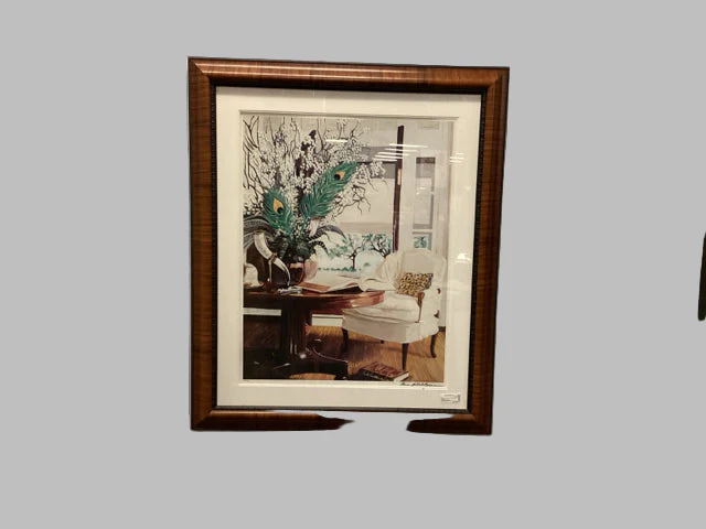 Signed Litho Of Interior
