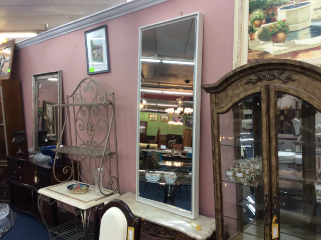 White Rectangle Mirror - Image 2
