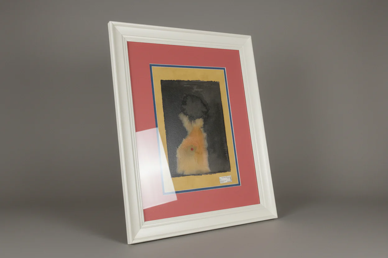 Yellow And Gray Abstract Print